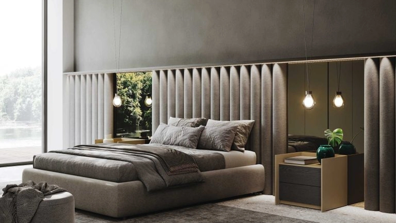 Comodino Ellington in laccato e bilaminato legno di GF Interiors