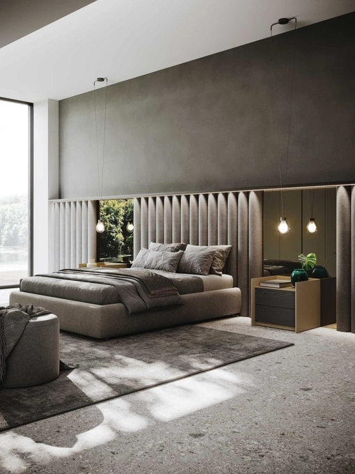 Comodino Ellington in laccato e bilaminato legno di GF Interiors