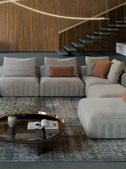 Divano con penisola Gibson di Cattelan Italia