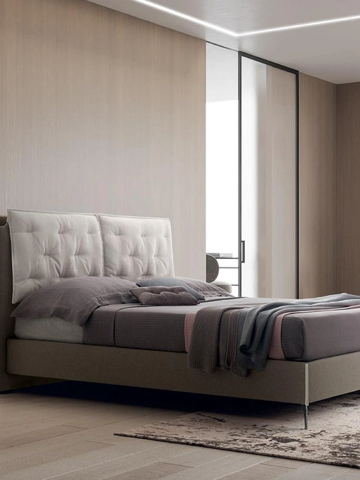 Letto a una piazza e mezza in tessuto Arley di Felis