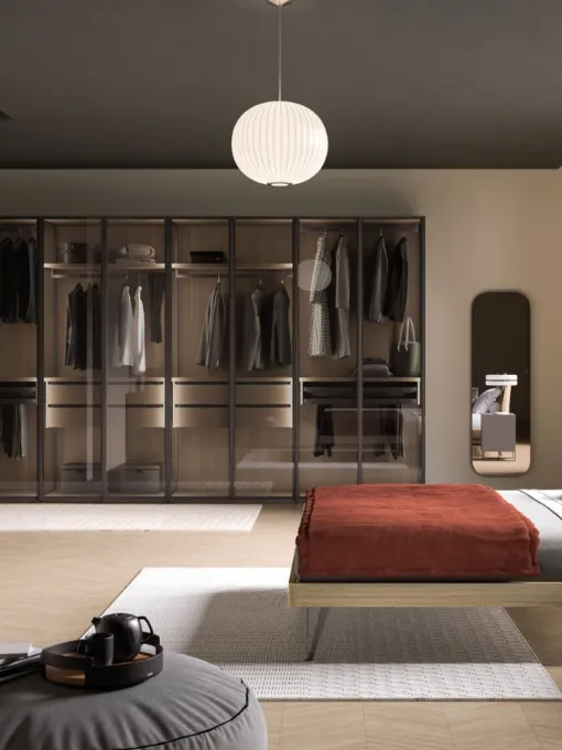 Letto Aura Night 12 in materico Rovere di Orme
