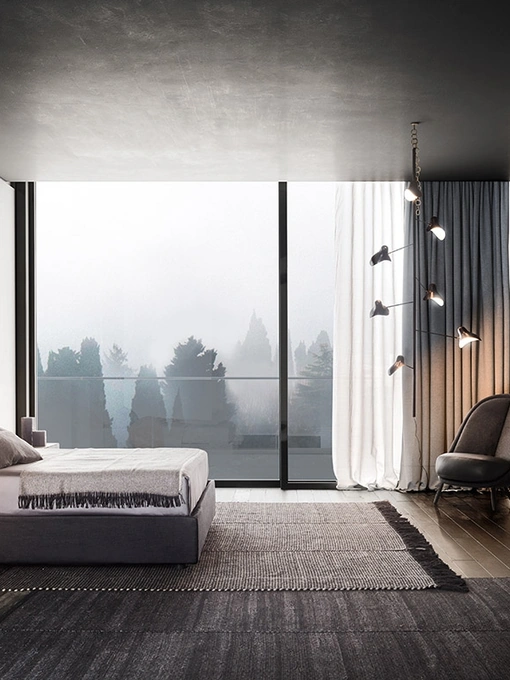 Letto Sommier con Boiserie in ecopelle Imbottita di Pianca