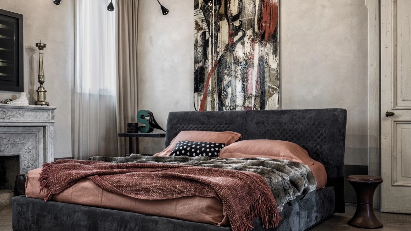 Letto Chandelier di Cierre Imbottiti