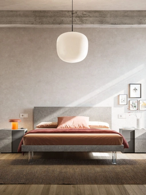 Letto con testiera Cremi Night 24 di Orme