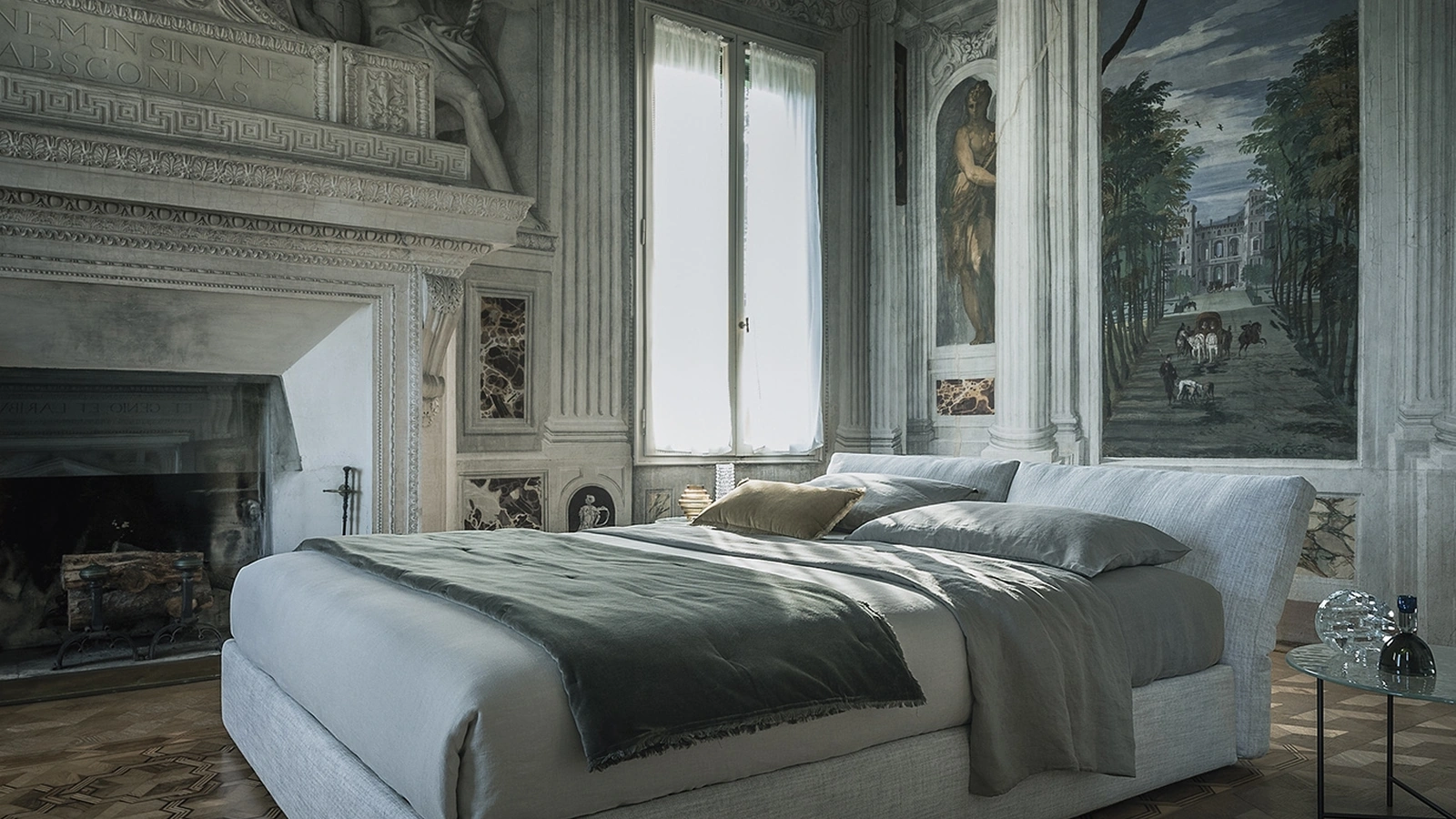 Letto matrimoniale in tessuto Hab di Desirèe
