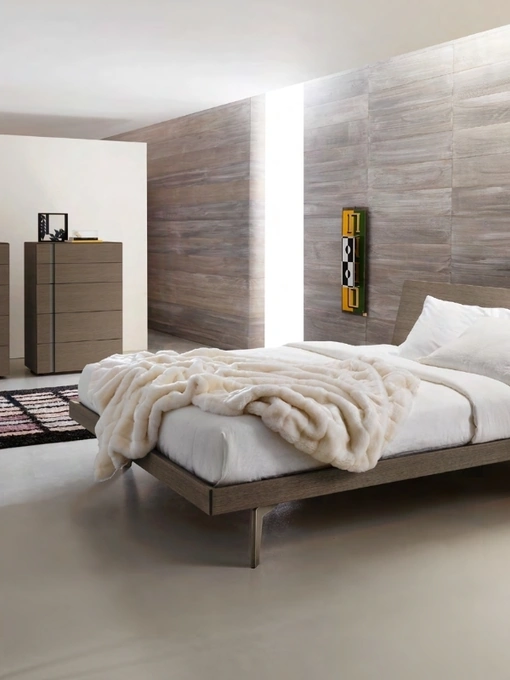 Letto Febo 1|0 in legno con testiera di Sangiacomo
