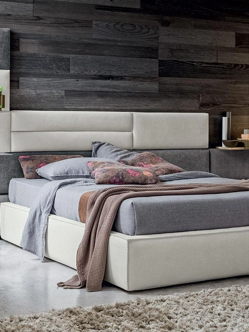Letto matrimoniale Sommier in tessuto di Felis