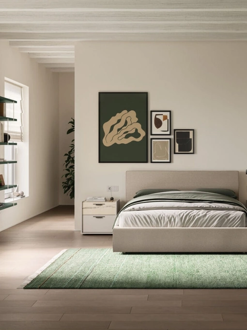 Letto in tessuto Lucas Night 10 di Orme