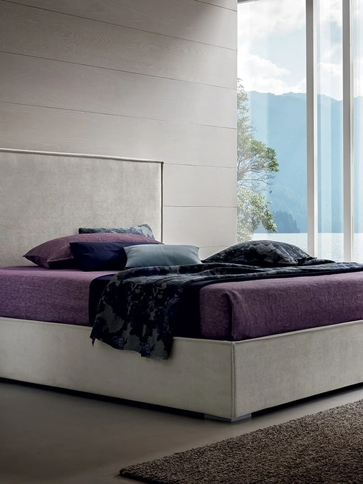 Letto in tessuto con testiera Rick di Felis