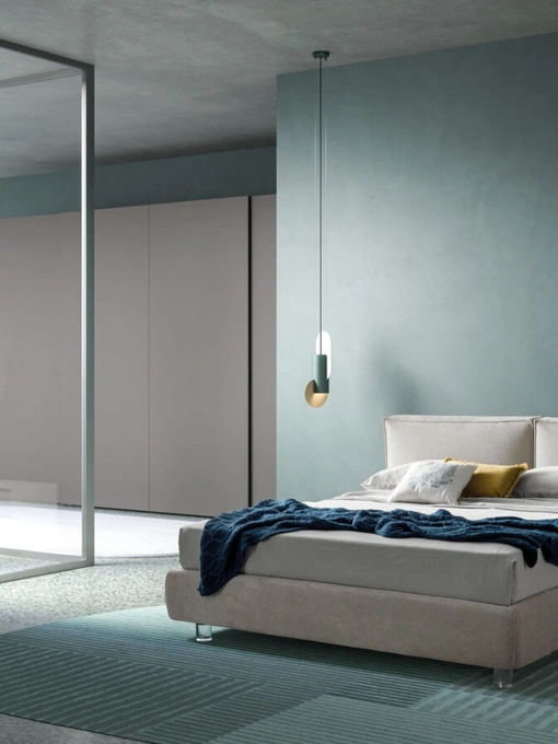 Letto Sally Night 31 in tessuto imbottito di Orme
