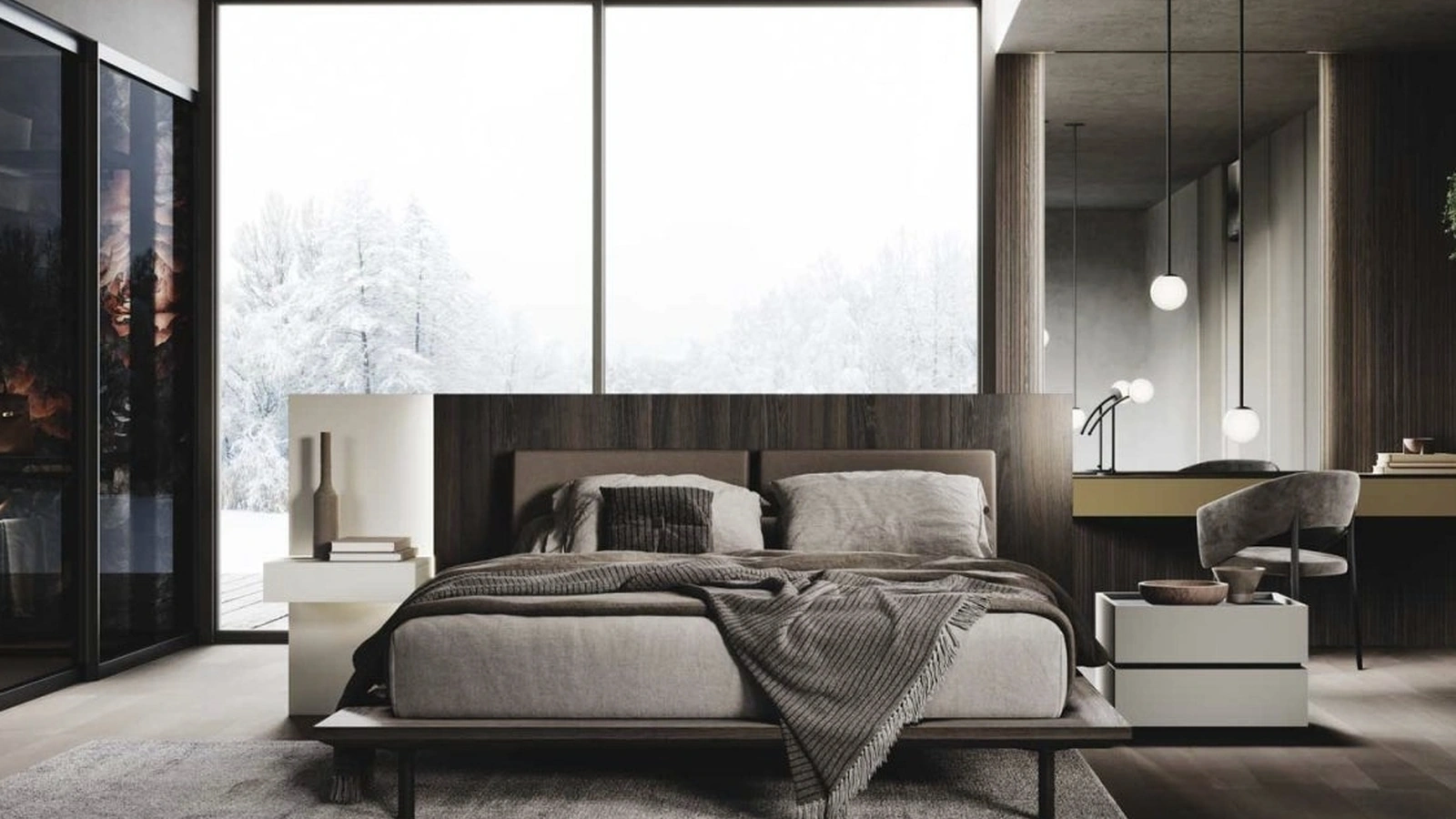 Letto Soulwave in Rovere di GF Interiors
