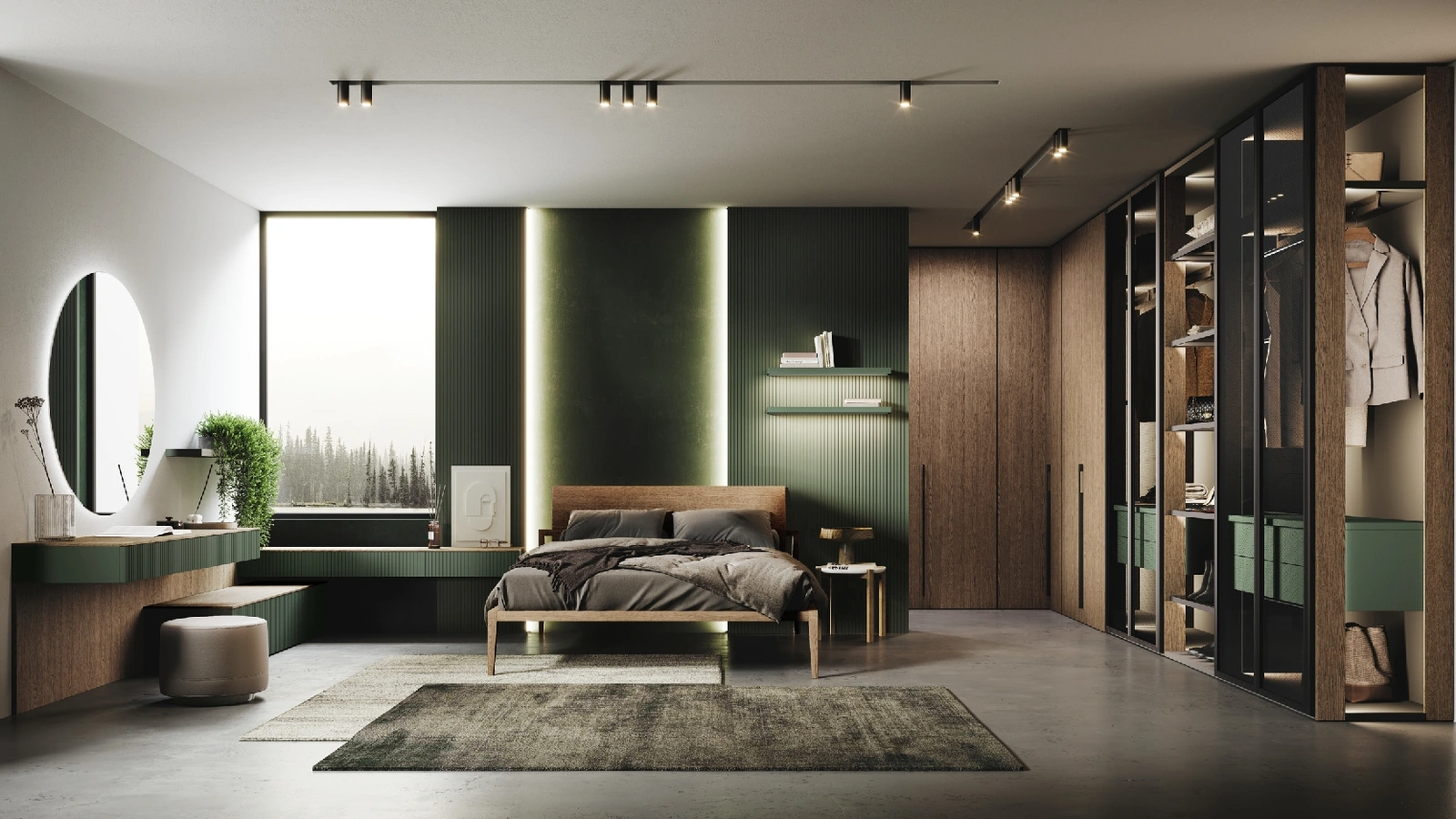 Letto in rovere con testiera Thelonius di GF Interiors