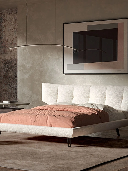 Letto in tessuto imbottito Thomas di Cattelan Italia