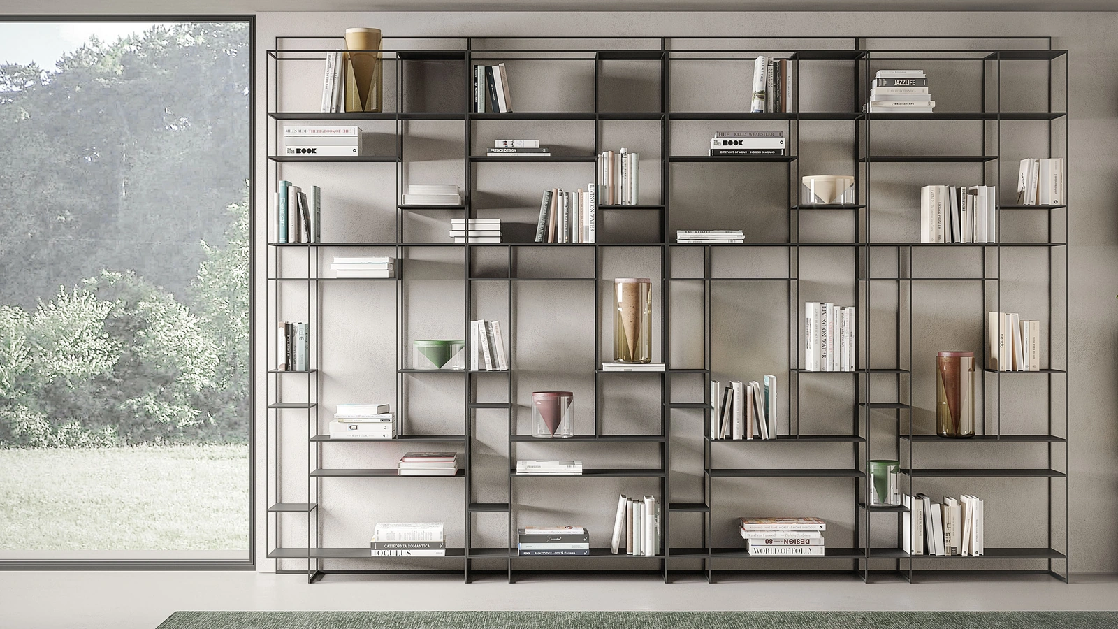 Libreria in metallo Levia di Ronda Design