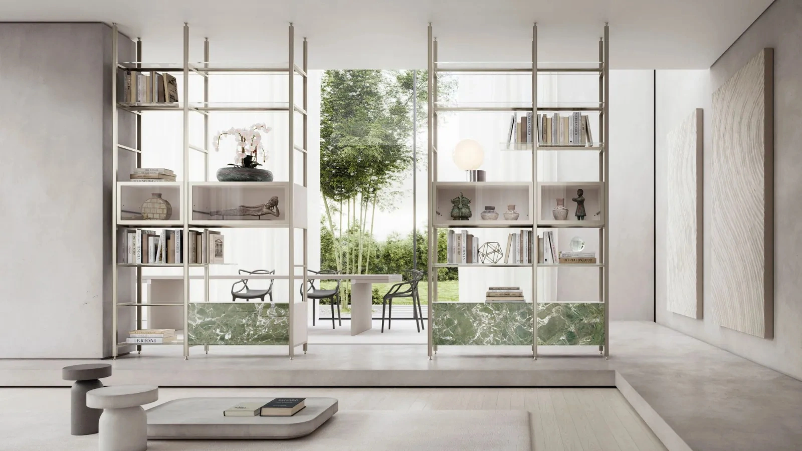 Libreria divisoria Mida a soffitto di Doal