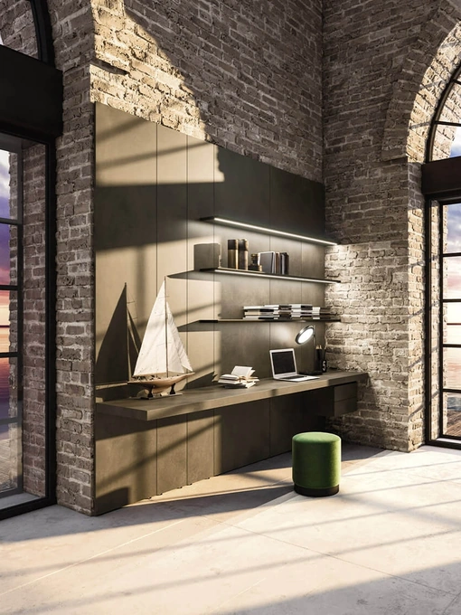 Libreria Planar con mensole luminose di Arrital
