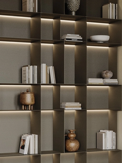 Libreria modulare in metallo Polis di Ronda Design