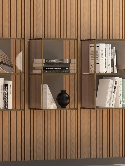 Libreria sospesa componibile Vidro di Orme