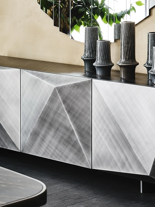 Madia Kayak in legno laccato Brushed Grey  di Cattelan Italia