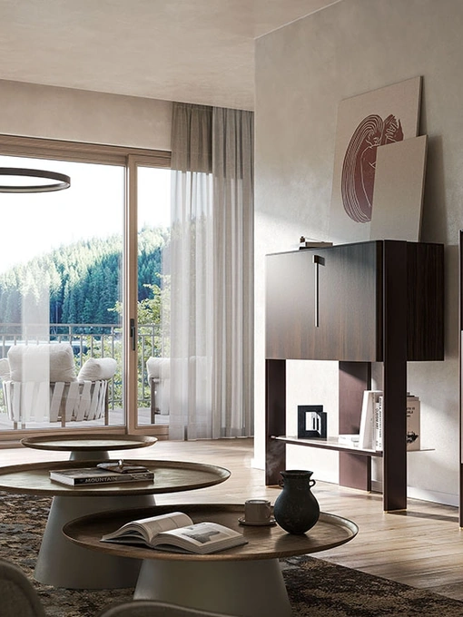Madia di design in legno Cremona di Cattelan Italia