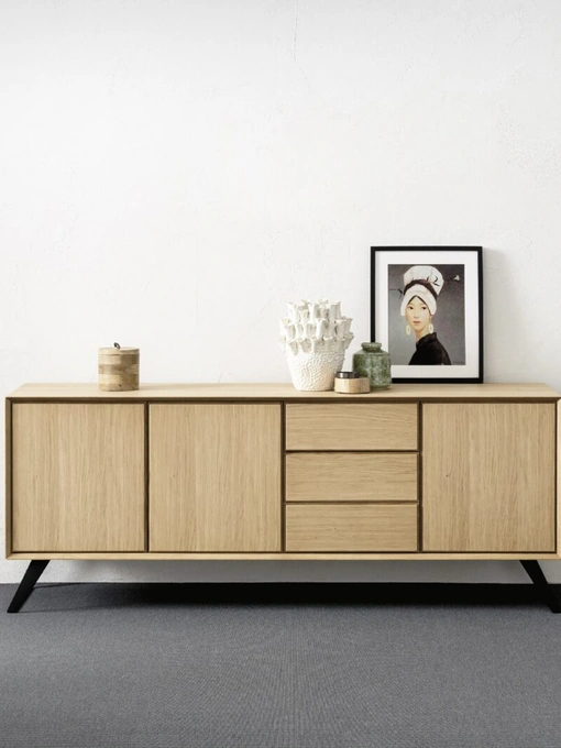 Madia Nook in rovere 3 ante 3 cassetti di Alta Corte