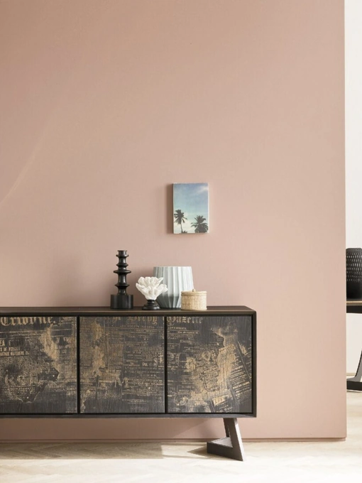 Madia Nook in legno di rovere incisa a laser 4 ante di Alta Corte