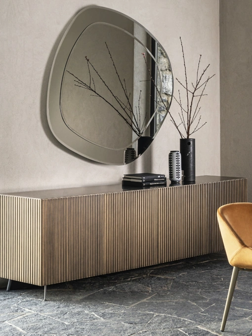 Madia Onda in legno laccato di Riflessi