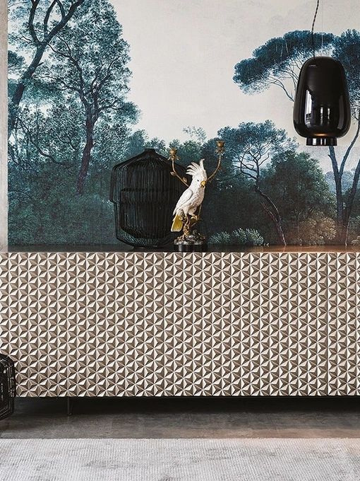 Madia Royalton in legno con ante in poliuretano laccato Cattelan Italia