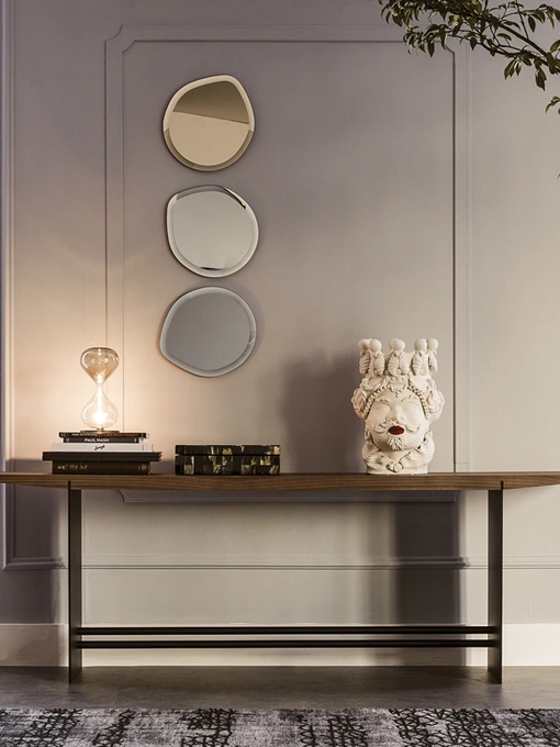 Consolle Trevi in legno e acciaio di Cattelan Italia