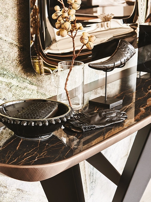 Consolle in ceramica effetto marmo Westin Keramik Premium di Cattelan Italia