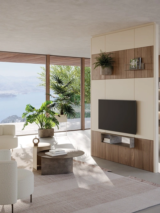 Parete Attrezzata Caddy Stand App in legno e metallo di Ronda Design