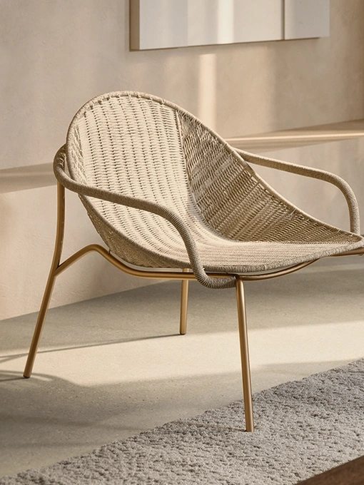 Poltrona Nuvola Indoor in carta Kraft Naturale e metallo di Pianca