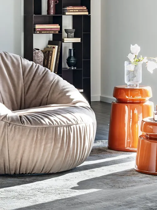 Poltrona imbottita Peggy Turn di Cattelan Italia