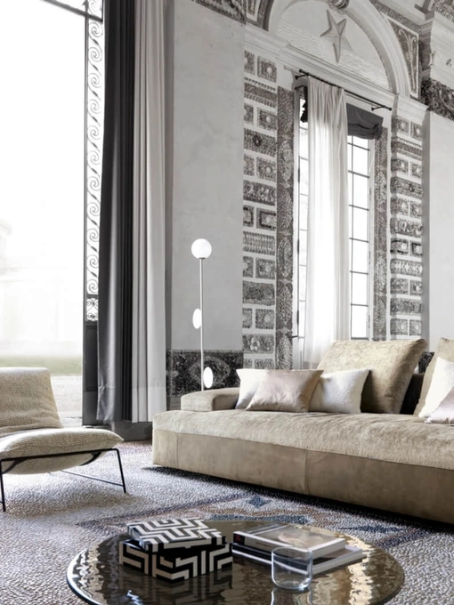 Poltrona di design in tessuto imbottito Rito di Desirèe