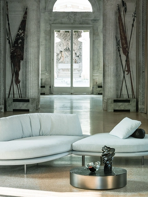 Divano di design in tessuto Elies di Desirèe