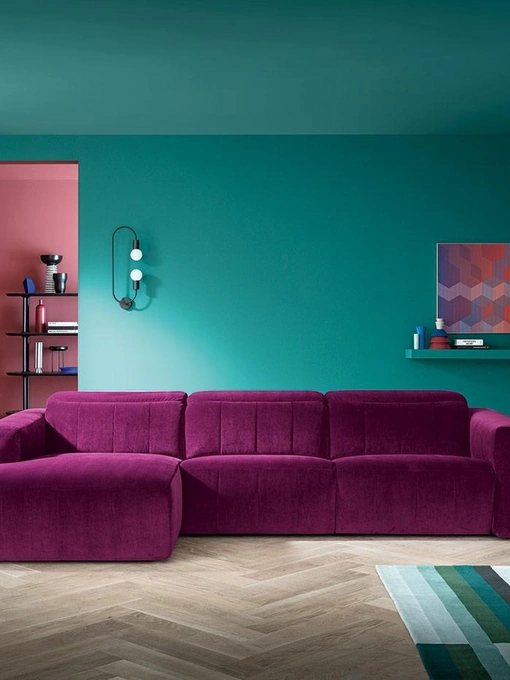 Divano relax con penisola Kensington di Felis