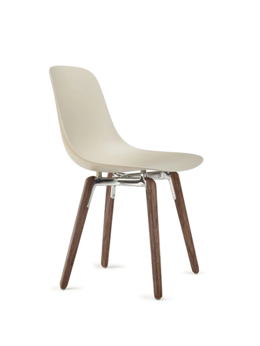 Sedia Angelica con seduta in tecnopolimero e gambe in legno Legno di Alta Corte