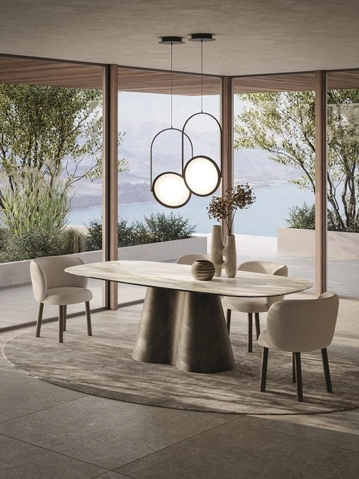 Sedia Shanti in tessuto imbottito di Ronda Design
