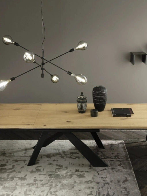 Tavolo allungabile in rovere Metal di Alta Corte
