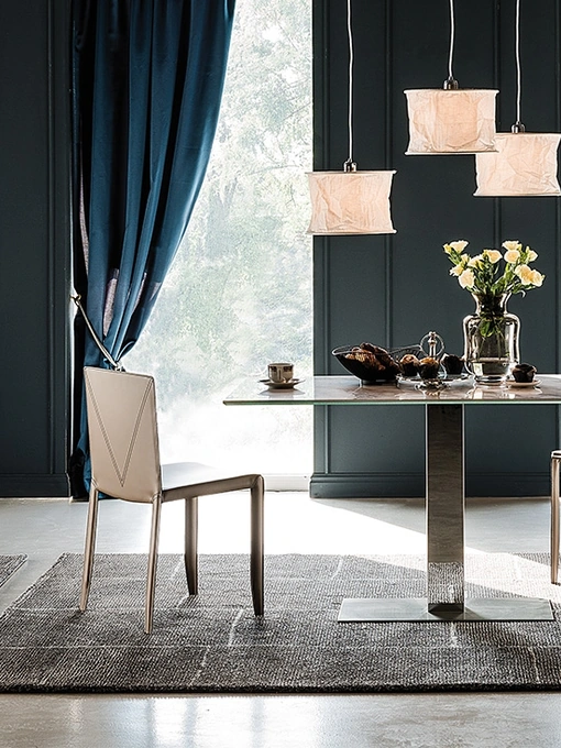 Tavolo Elvis Keramik rettangolare con piano in ceramica effetto marmo Elvis Keramik di Cattelan Italia