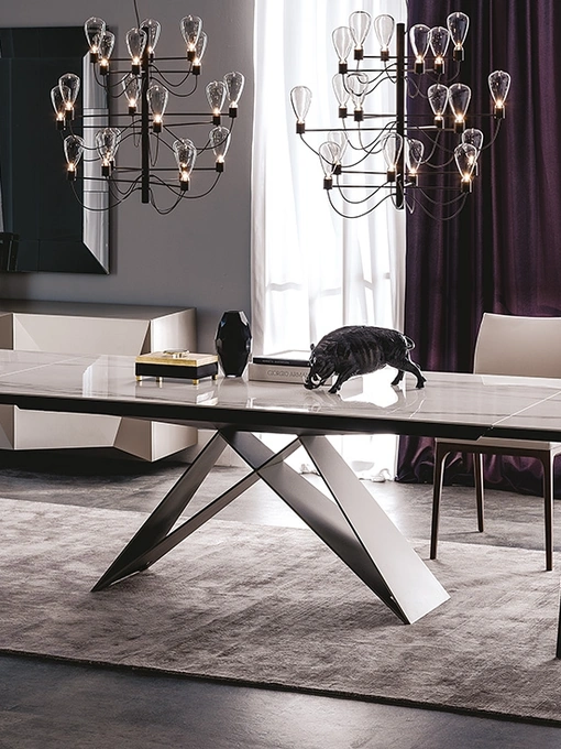 Tavolo allungabile con top in ceramica Premier Keramik Drive di Cattelan Italia