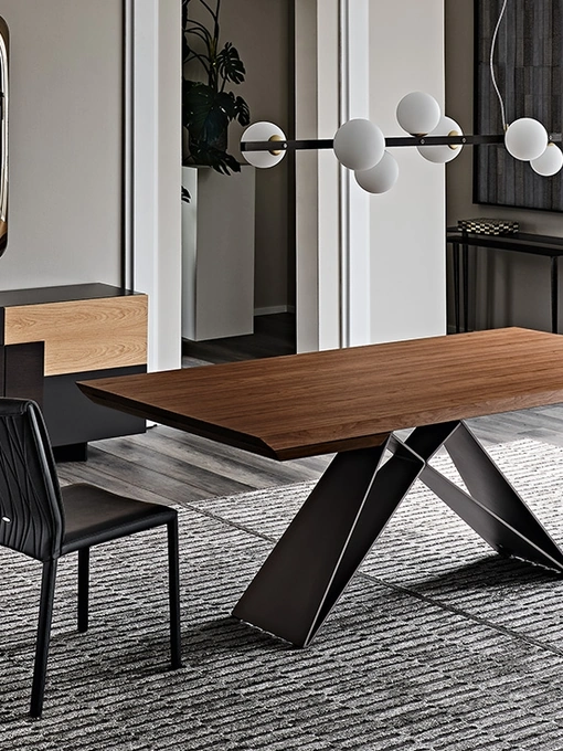 Tavolo allungabile con piano in noce Premier Wood Drive di Cattelan Italia