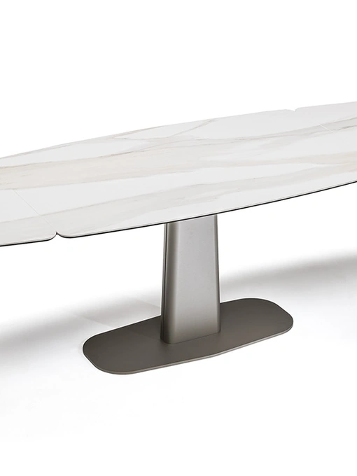 Tavolo allungabile con base in metallo e piano in ceramica Linus Keramik Drive di Cattelan Italia
