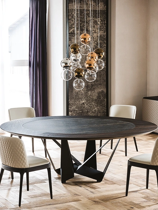 Tavolo Skorpio Ker-Wood Round di Cattelan Italia