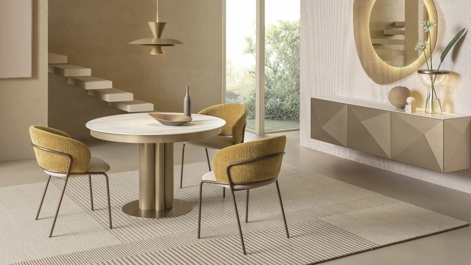 Tavolo allungabile in ceramica Towe di Riflessi