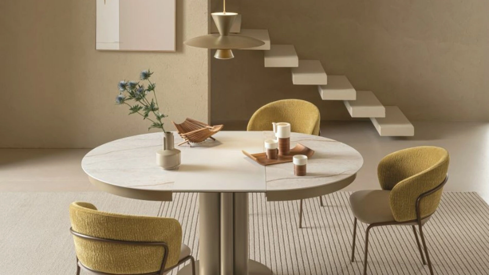Tavolo allungabile in ceramica Towe di Riflessi