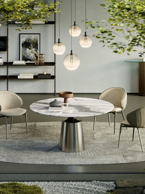 Tavolo rotondo Yoda Marble di Cattelan Italia