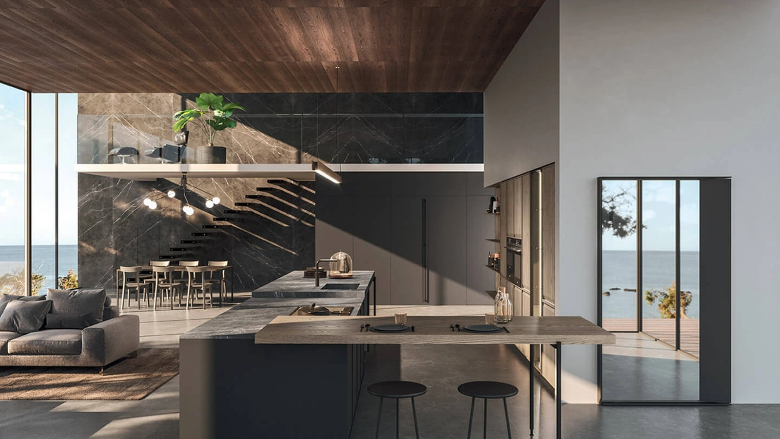 Cucina Design con isola Ak 07 01 di Arrital