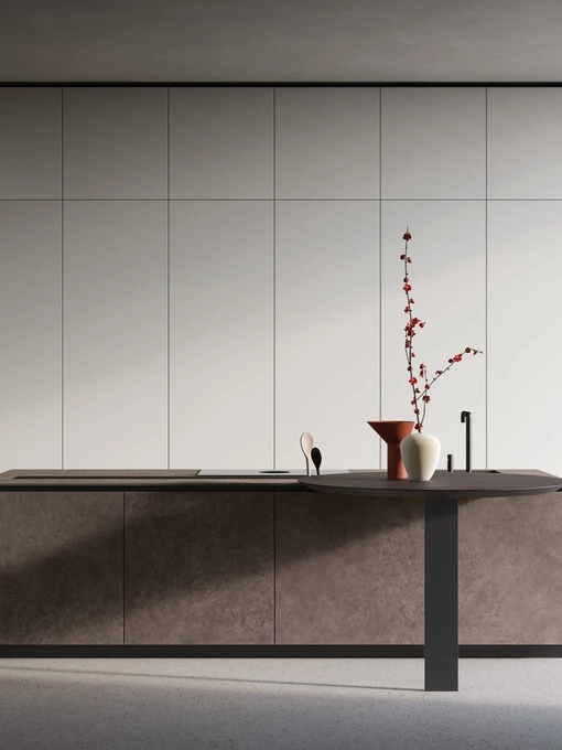 Cucina Design con isola Telero Project 3 di Euromobil