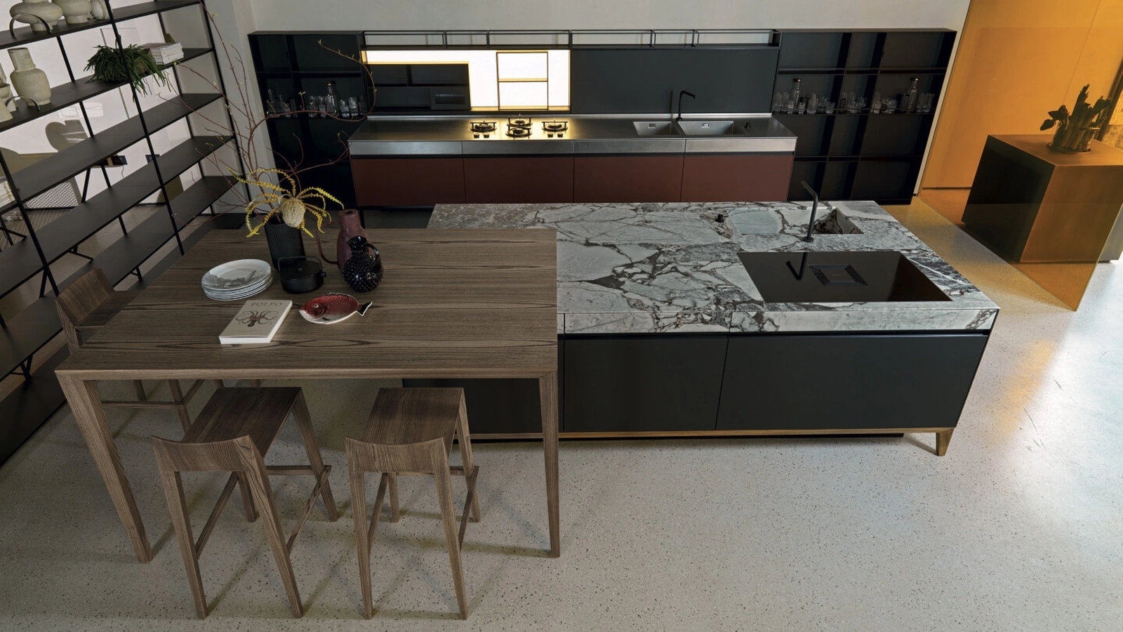 Cucina Design con isola Sei Project 5 di Euromobil